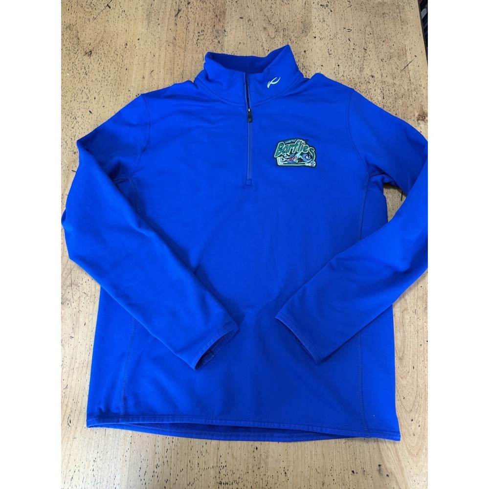 Mens 52 Large KJUS Caliente Half Zip blue therma pullover Juinor‎ Hockey